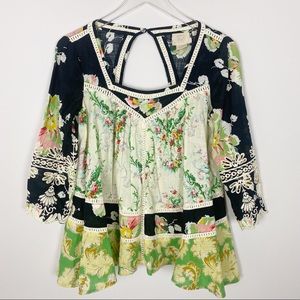 Anthro Vanessa Virginia Prateria Peasant top